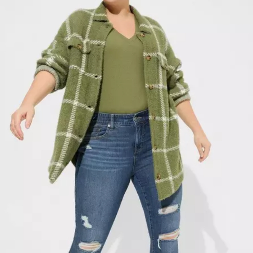 Torrid Eyelash Shacket Sweater